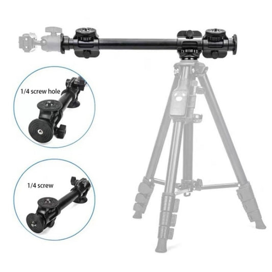 YUNTENG VCT-369 For Tripod Stabilizer Camera Horizontal Aluminum Alloy Gimbal Extension Pole by YUNTENG