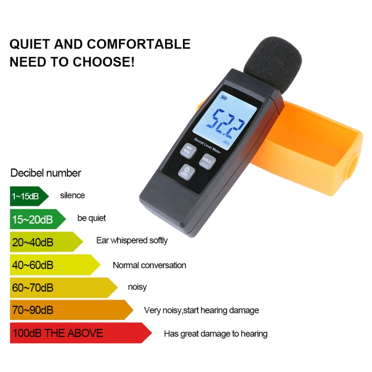 RZ1359 Digital Sound Level Meter DB Meters Noise Tester in Decibels LCD Screen - Consumer Electronics by buy2fix | Online Shopping UK | buy2fix