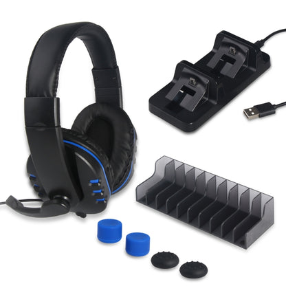 DOBE 5 in 1 Game Pack  Charger Stand Headphone and Silicon Cap For PS4 - Toys & Hobbies by DOBE | Online Shopping UK | buy2fix