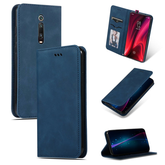 Retro Skin Feel Business Magnetic Horizontal Flip Leather Case for Xiaomi Mi 9T / Mi 9T Pro / Redmi K20 / K20 Pro(Navy Blue) by buy2fix