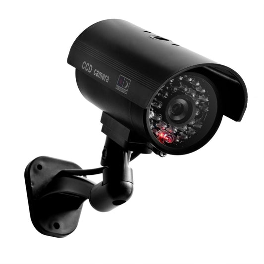 IP66 Waterproof Dummy CCTV Camera With Flashing LED For Realistic Looking for Security Alarm(black) by buy2fix