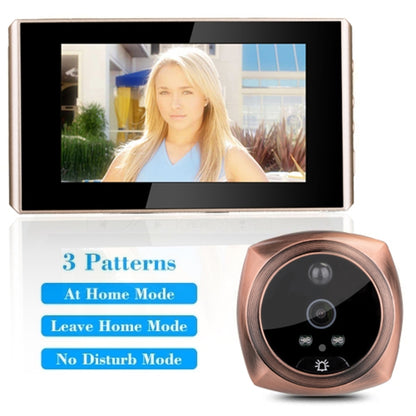 4.3 inch LCD Color Screen Digital Doorbell Door Eye Doorbell Electronic Peephole Door Camera Viewer(Gold) - Security by buy2fix | Online Shopping UK | buy2fix