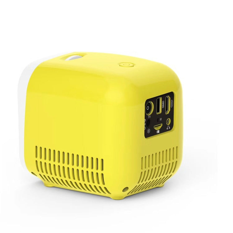 L1 Children Projector Mini LED Portable Home Speaker Projector, US Plug(Yellow) - Consumer Electronics by buy2fix | Online Shopping UK | buy2fix