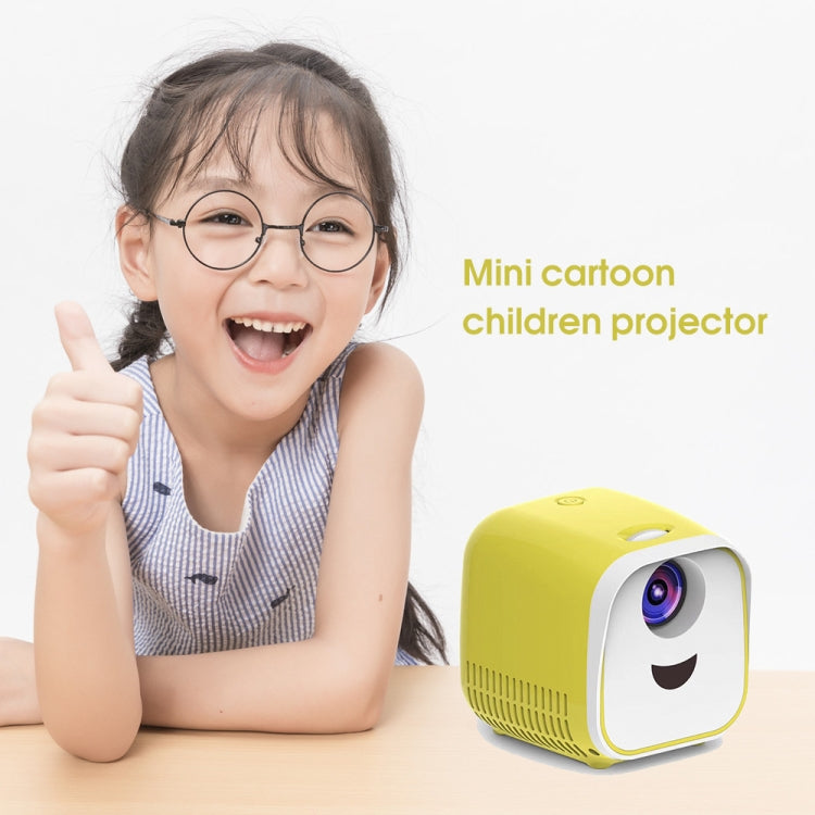 L1 Children Projector Mini LED Portable Home Speaker Projector, US Plug(Yellow) - Consumer Electronics by buy2fix | Online Shopping UK | buy2fix