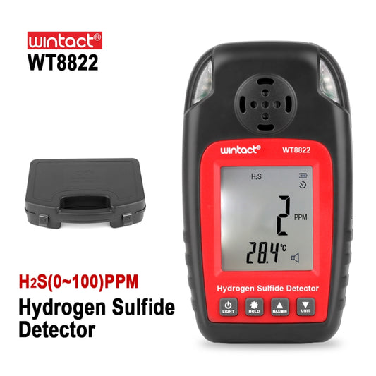WINTACT WT8822 Hydrogen Sulfide Detector Independent H2S Gas Sensor Warning-up High Sensitive Poisoning Alarm Detector by Wintact