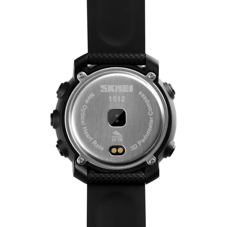 SKMEI 1511 Simple Bluetooth Men Smart Waterproof Compass Adult Smart Watch(Rubber Shell Black) - Sport Watches by SKMEI | Online Shopping UK | buy2fix