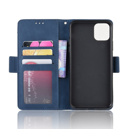 For iPhone 11 Wallet Style Skin Feel Calf Pattern Leather Case, with Separate Card Slot(Blue) by buy2fix