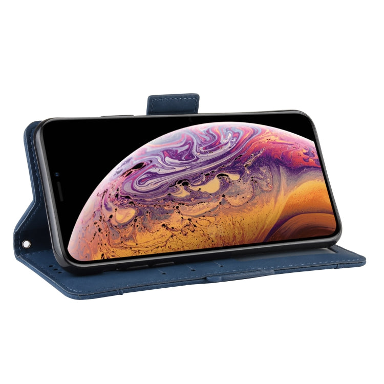 For iPhone 11 Wallet Style Skin Feel Calf Pattern Leather Case, with Separate Card Slot(Blue) by buy2fix