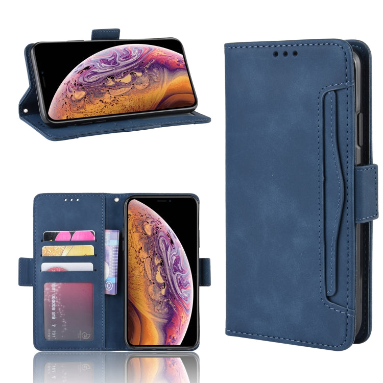 For iPhone 11 Wallet Style Skin Feel Calf Pattern Leather Case, with Separate Card Slot(Blue) by buy2fix
