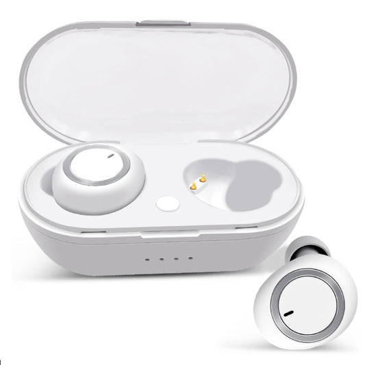 TWS-A1 TWS Bluetooth 5.0 Mini Invisible Sports Music Earphone with Charging Box & Microphone (White) by buy2fix