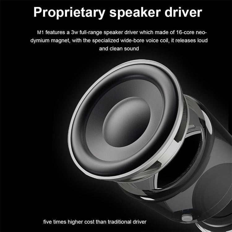 M1 Mini Bluetooth Subwoofer Speaker Portable Aluminium Alloy Wireless TWS Bluetooth, Support Handfree Call(Moonlight Silver) - Mini Speaker by buy2fix | Online Shopping UK | buy2fix