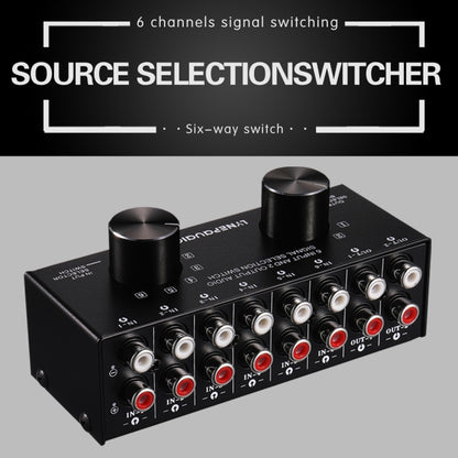 B026 6 Input 2 Output Or 2 Input 6 Output Audio Signal Source Selection Switcher RCA Port - Consumer Electronics by buy2fix | Online Shopping UK | buy2fix