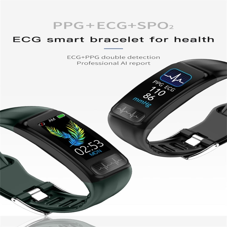 P12 0.96inch TFT Color Screen Smart Watch IP67 Waterproof,Support Call Reminder /Heart Rate Monitoring/Blood Pressure Monitoring/ECG Monitoring(Black) - Smart Wear by buy2fix | Online Shopping UK | buy2fix