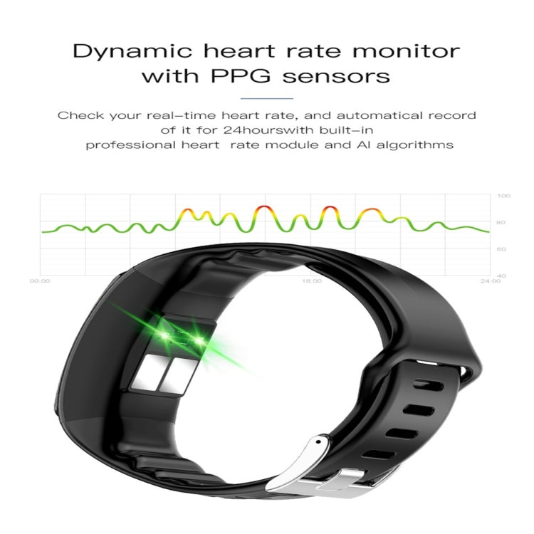 P12 0.96inch TFT Color Screen Smart Watch IP67 Waterproof,Support Call Reminder /Heart Rate Monitoring/Blood Pressure Monitoring/ECG Monitoring(Black) - Smart Wear by buy2fix | Online Shopping UK | buy2fix