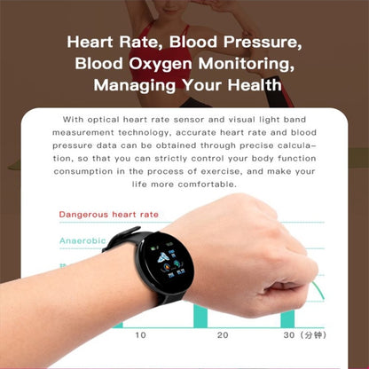 D18 1.3inch TFT Color Screen Smart Watch IP65 Waterproof,Support Call Reminder /Heart Rate Monitoring/Blood Pressure Monitoring/Sleep Monitoring(Purple) - Smart Wear by buy2fix | Online Shopping UK | buy2fix