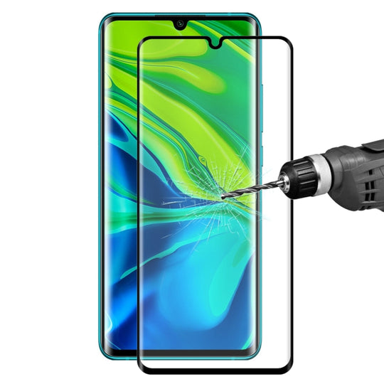 For XIAOMI MI CC9 Pro / MI Note 10 Global ENKAY Hat-Prince 0.26mm 9H 3D Explosion-proof Full Screen Curved Heat Bending Tempered Glass Film(Black)
