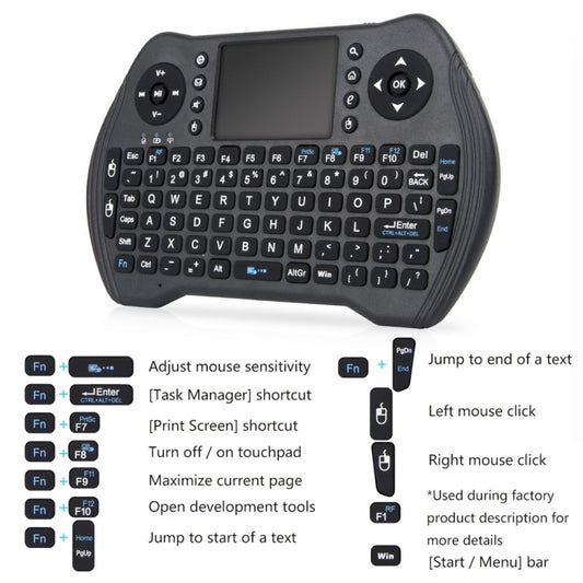 MT10 Fly Air Mouse 2.4GHz Mini Wireless Keyboard Multifunction Keyboard Fly Air Mouse by buy2fix
