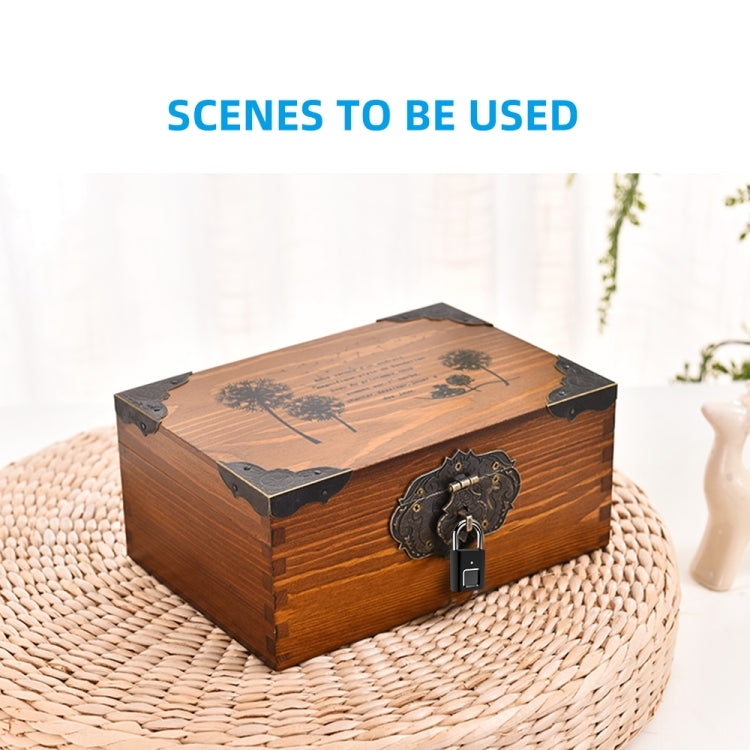 L34 Fingerprint Lock Smart Lock Household Luggage Dormitory Storage Cabinet Electronic Padlock by buy2fix