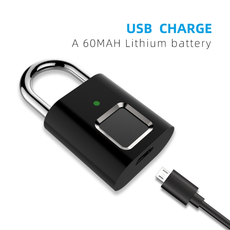 L34 Fingerprint Lock Smart Lock Household Luggage Dormitory Storage Cabinet Electronic Padlock by buy2fix