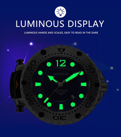 OCHSTIN 6124  Night Light Waterproof Men Watch Outdoor Sports Quartz Watch Silicone Watch(Green) - Sport Watches by OCHSTIN | Online Shopping UK | buy2fix