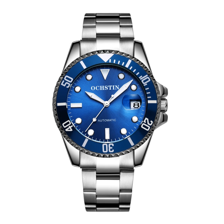 OCHSTIN 6126 Water Ghost Full Automatic Solid Stainless Steel Men Mechanical Watch Waterproof Night Light(Blue) - Sport Watches by OCHSTIN | Online Shopping UK | buy2fix