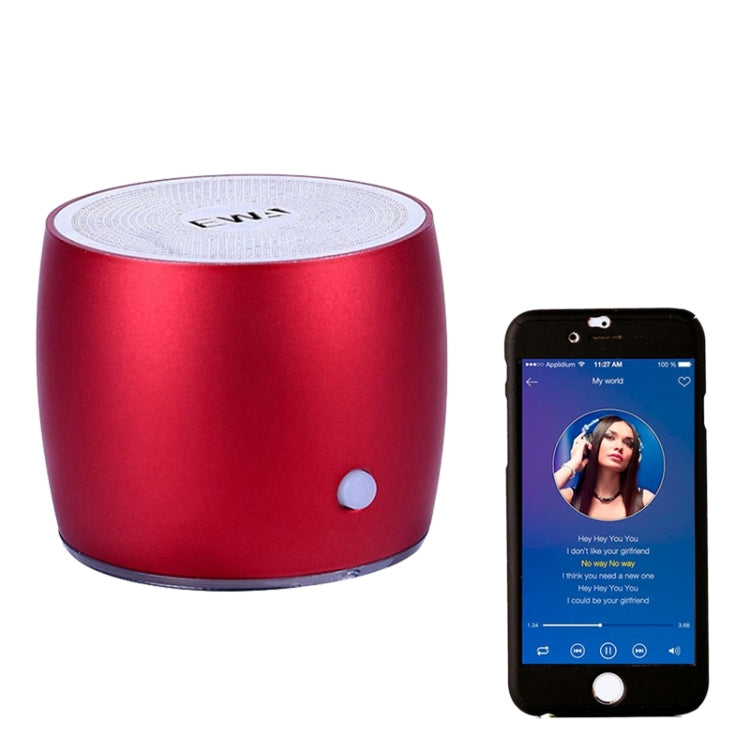 EWA A103 Portable Bluetooth Speaker Wireless Heavy Bass Bomm Box Subwoofer Phone Call Surround Sound Bluetooth Shower Speaker(Red) - Mini Speaker by EWA | Online Shopping UK | buy2fix