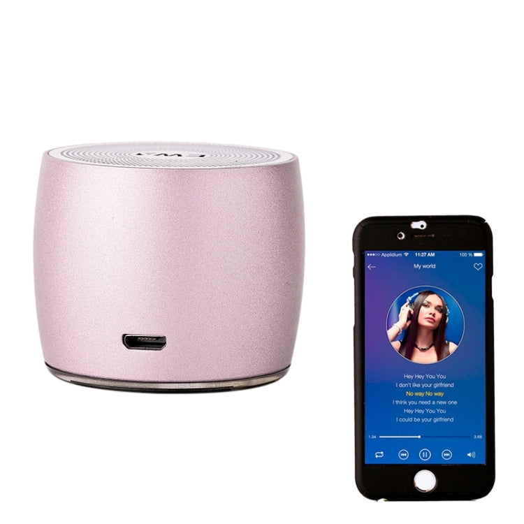 EWA A103 Portable Bluetooth Speaker Wireless Heavy Bass Bomm Box Subwoofer Phone Call Surround Sound Bluetooth Shower Speaker(Rose Gold) - Mini Speaker by EWA | Online Shopping UK | buy2fix