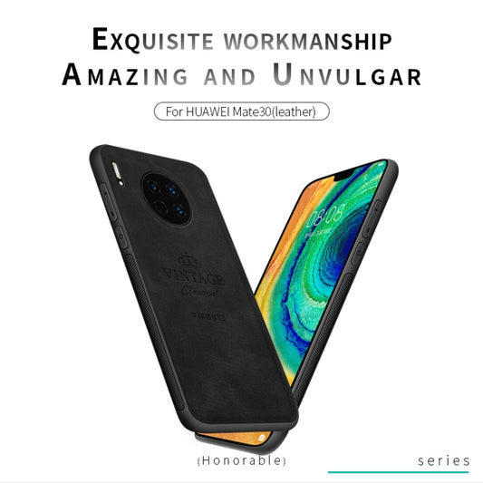 For Huawei Mate 30 5G (Leather) PINWUYO Zun Series PC + TPU + Skin Waterproof Anti-fall All-inclusive Protective Case(Gray) by PINWUYO