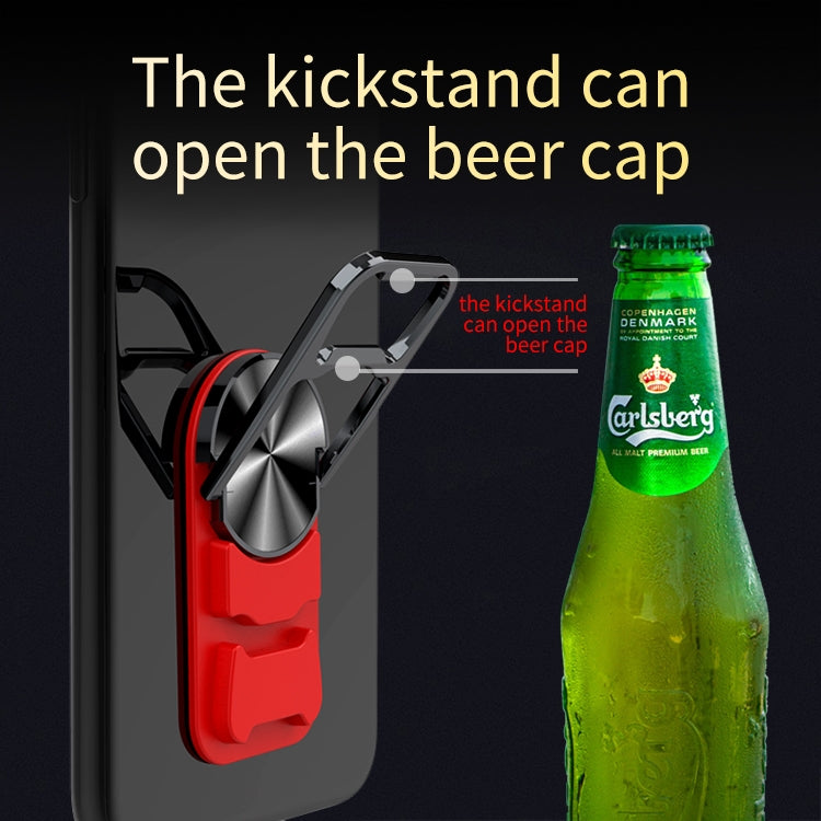 Car Desktop Stand Magnetic Rotating Metal Holder with Beer Opener(Red) - Ring Holder by buy2fix | Online Shopping UK | buy2fix