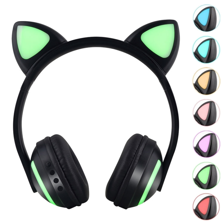 ZW19 LED 7 Colors light Bluetooth Stereo Wireless Headphones Cat Ear Flashing Glowing  Gaming Headset Earphone(Cat Ear) - Headset & Headphone by buy2fix | Online Shopping UK | buy2fix