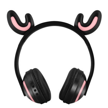 ZW19 LED 7 Colors light Bluetooth Stereo Wireless Headphones Cat Ear Flashing Glowing  Gaming Headset Earphone(Deer Fairy) - Headset & Headphone by buy2fix | Online Shopping UK | buy2fix