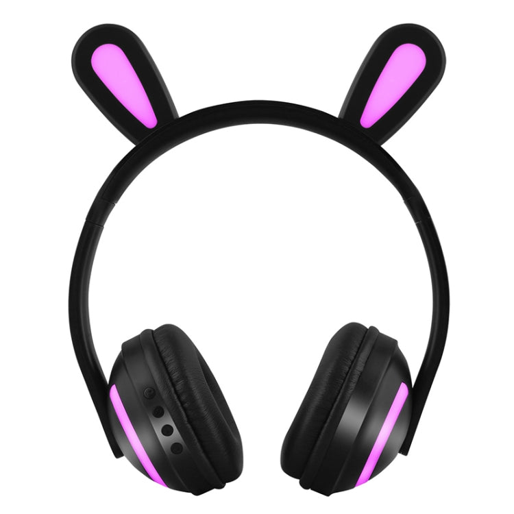 ZW19 LED 7 Colors light Bluetooth Stereo Wireless Headphones Cat Ear Flashing Glowing  Gaming Headset Earphone(Rabbit Girl) - Headset & Headphone by buy2fix | Online Shopping UK | buy2fix