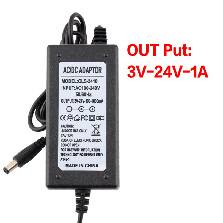 9V-24V 1A AC To DC Adjustable Voltage Power Adapter Universal Power Supply Display Screen Power Switching Charger, Plug Type:EU - Power Supplies by buy2fix | Online Shopping UK | buy2fix