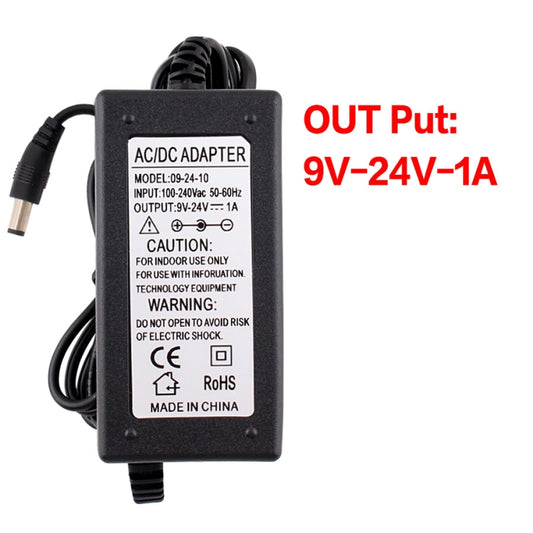 3-24V 1A AC To DC Adjustable Voltage Power Adapter Universal Power Supply Display Screen Power Switching Charger, Plug Type:US by buy2fix