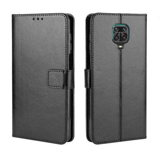 For Xiaomi Redmi Note 9 Pro / Note 9s / Note 9 Pro Max Retro Crazy Horse Texture Horizontal Flip PU Leather Case with Holder & Card Slots & Photo Frame(Black)