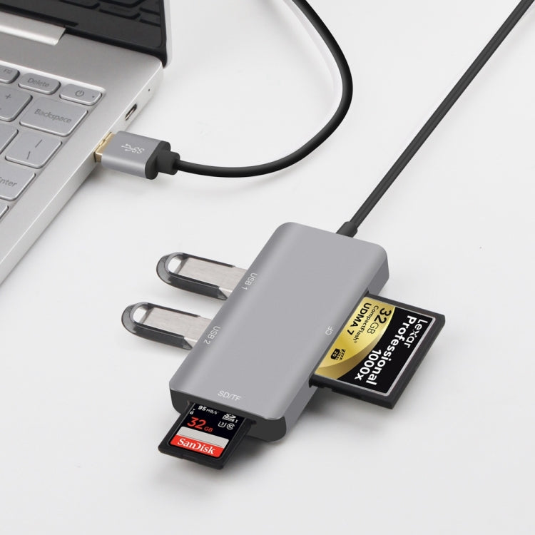 Onten 8107 USB3.0 HUB with CF SD TF Card Reader - USB 3.0 HUB by Onten | Online Shopping UK | buy2fix