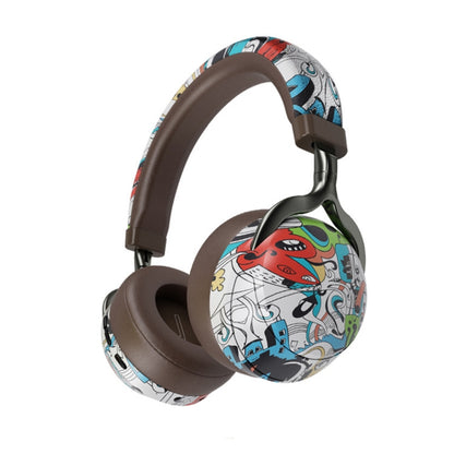 VJ086 Graffiti Headset Wireless Sports Bluetooth Headset Water Transfer Color Print Headset, Support TF, FM(Dazzle Colour) - Headset & Headphone by buy2fix | Online Shopping UK | buy2fix