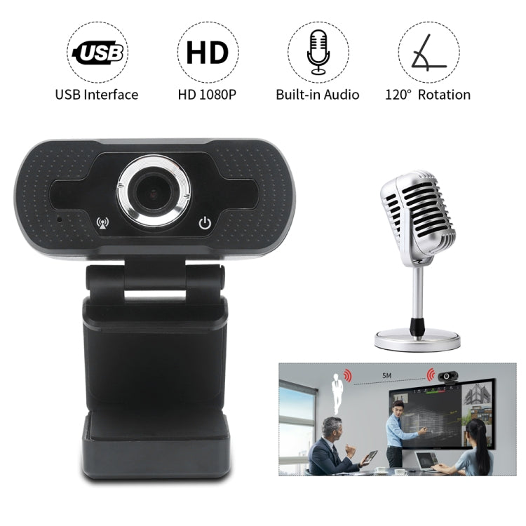 Full HD 1080P Web Camera With Noise Cancellation Microphone Skype Streaming Live Camera for Computer Android TV - Computer & Networking by buy2fix | Online Shopping UK | buy2fix