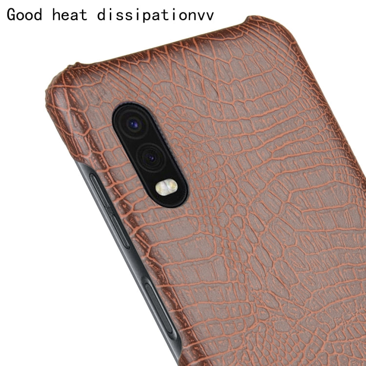 For Galaxy Xcover Pro Shockproof Crocodile Texture PC + PU Case(Brown) by buy2fix