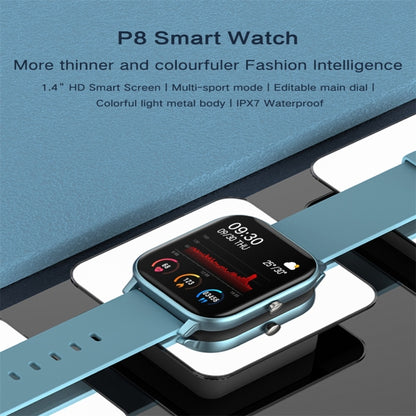 P8 1.4 inch Color Screen Smart Watch IPX7 Waterproof,Support Call Reminder /Heart Rate Monitoring/Sleep Monitoring/Blood Pressure Monitoring/Blood Oxygen Monitoring(Blue) - Smart Wear by buy2fix | Online Shopping UK | buy2fix