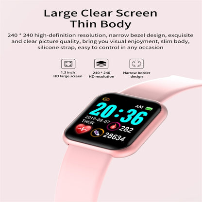 D20 1.3inch IPS Color Screen Smart Watch IP67 Waterproof,Support Call Reminder /Heart Rate Monitoring/Blood Pressure Monitoring/Sedentary Reminder(White) - Smart Wear by buy2fix | Online Shopping UK | buy2fix