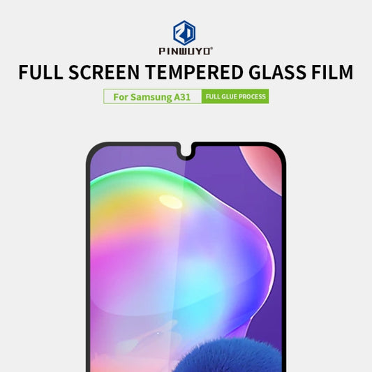 For Galaxy A31 PINWUYO 9H 2.5D Full Screen Tempered Glass Film(Black) by PINWUYO