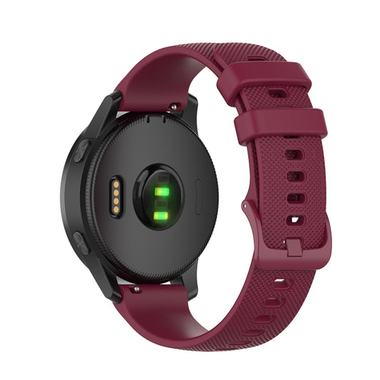 For Garmin Vivoactive 4 22mm Silicone Watch Band(Wine Red) by buy2fix