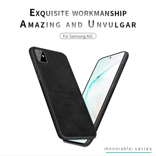 For Galaxy A81 / Note10 Lite PINWUYO Zun Series PC + TPU + Skin Waterproof And Anti-fall All-inclusive Protective Shell(Brown) by PINWUYO