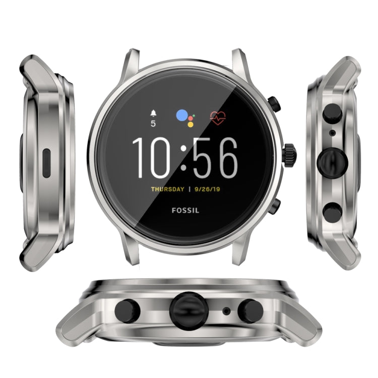 Suitable for FOSSIL Gen 5 Carlyle All-inclusive Electroplated TPU Protective Shell(Silver) by buy2fix