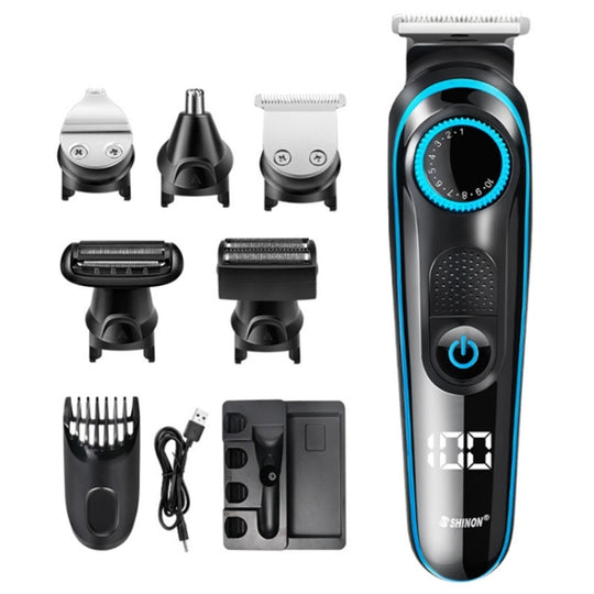 SHINON SH-1831 Rasoir électrique multifonctionnel Coupe de cheveux Tondeuse à poils de nez (Noir)