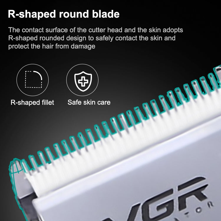 VGR V-002 12W Electric Hair Clipper with LED Display, Plug Type: EU Plug - Hair Trimmer by VGR | Online Shopping UK | buy2fix