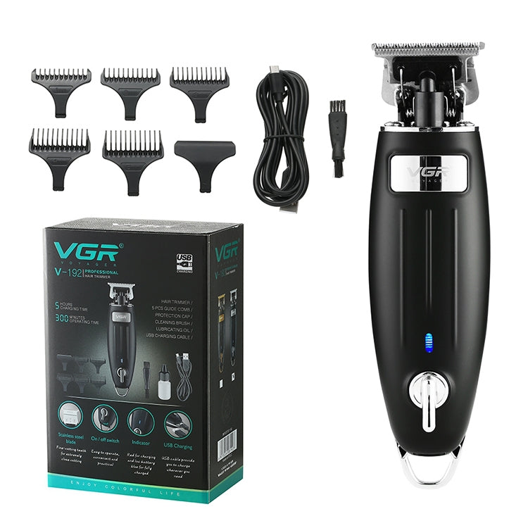 VGR V-192 5W USB Home Portable Hair Clipper with Battery Power Display (Silver) - Hair Trimmer by VGR | Online Shopping UK | buy2fix