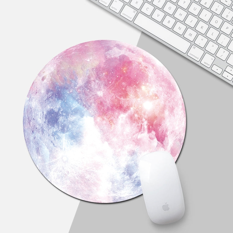Rainbow Color Moon Pattern Circular Mouse Pad, Diameter: 22cm by buy2fix