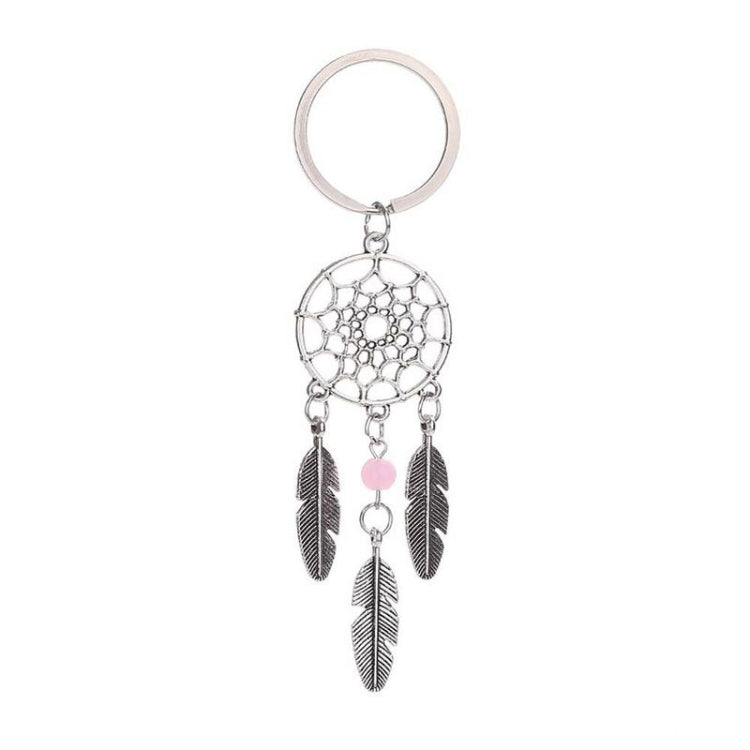 2 PCS Fashion Simple Dream Catcher Series Beads Keychain(Pink) - Key Rings by buy2fix | Online Shopping UK | buy2fix